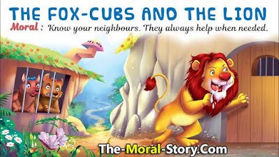 The Four Fox Cubs Small Moral Story in Hindi